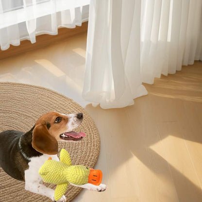 Plush toy duck for dog