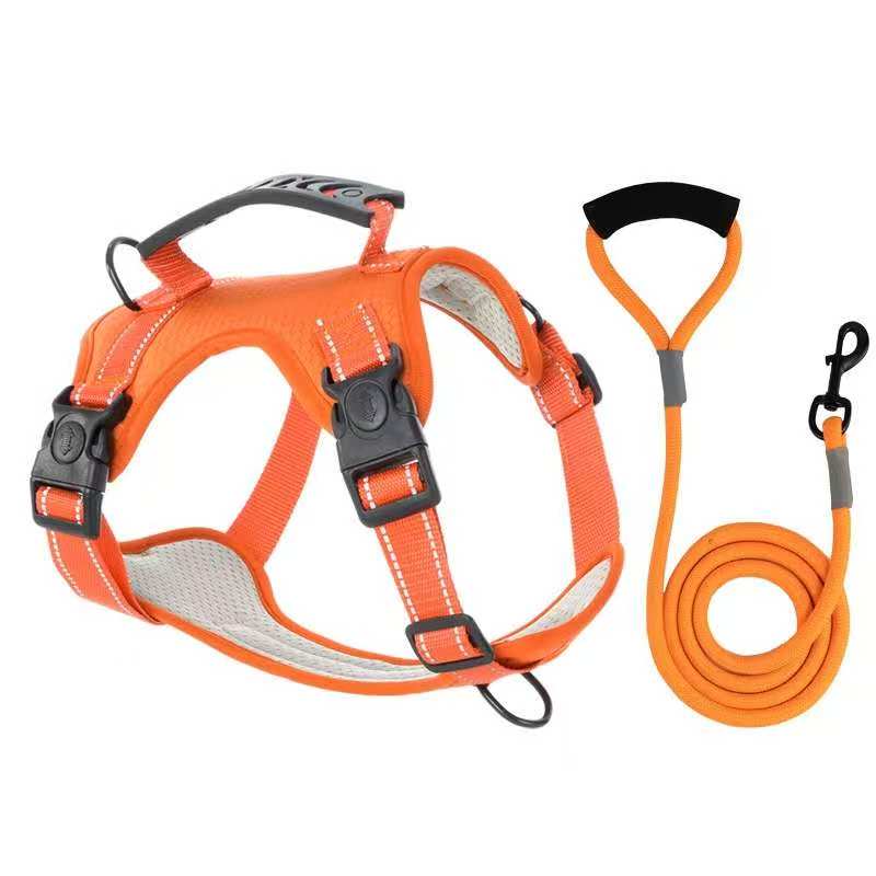 Liflax Dog Harness with Leash Set, No Pull Adjustable Reflective Step-in Puppy Pet Vest Harnesses for