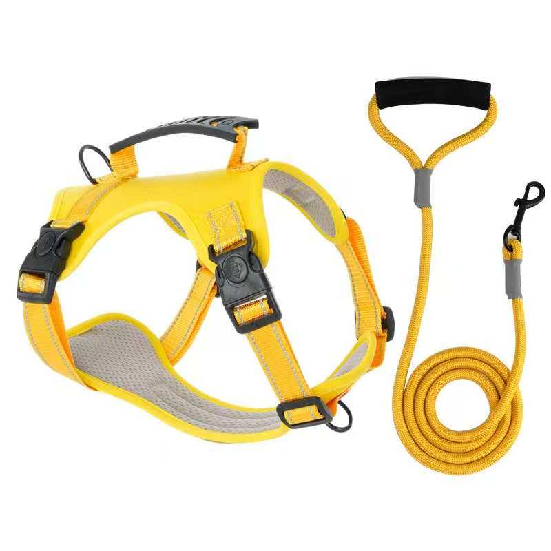 Liflax Dog Harness with Leash Set, No Pull Adjustable Reflective Step-in Puppy Pet Vest Harnesses for