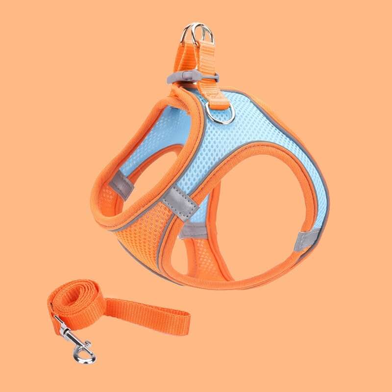 Liflax Dog Harness and Leash Set, Lightweight and Soft Puppy Vest, Breathable Mesh Pet Harness, Reflective Design for Safe and Easy Walking
